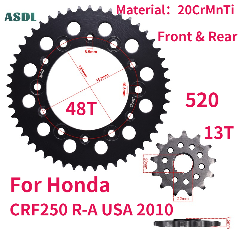 Motorcycle Gear Usa - 520 Ketting 48T 13T Tandwielen Motorfiets