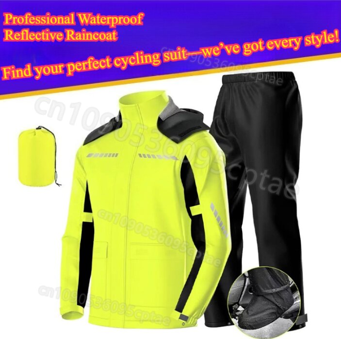Motorcycle Rain Suit - Waterdichte split-regenpak voor motorfietsen – Lichtgewicht