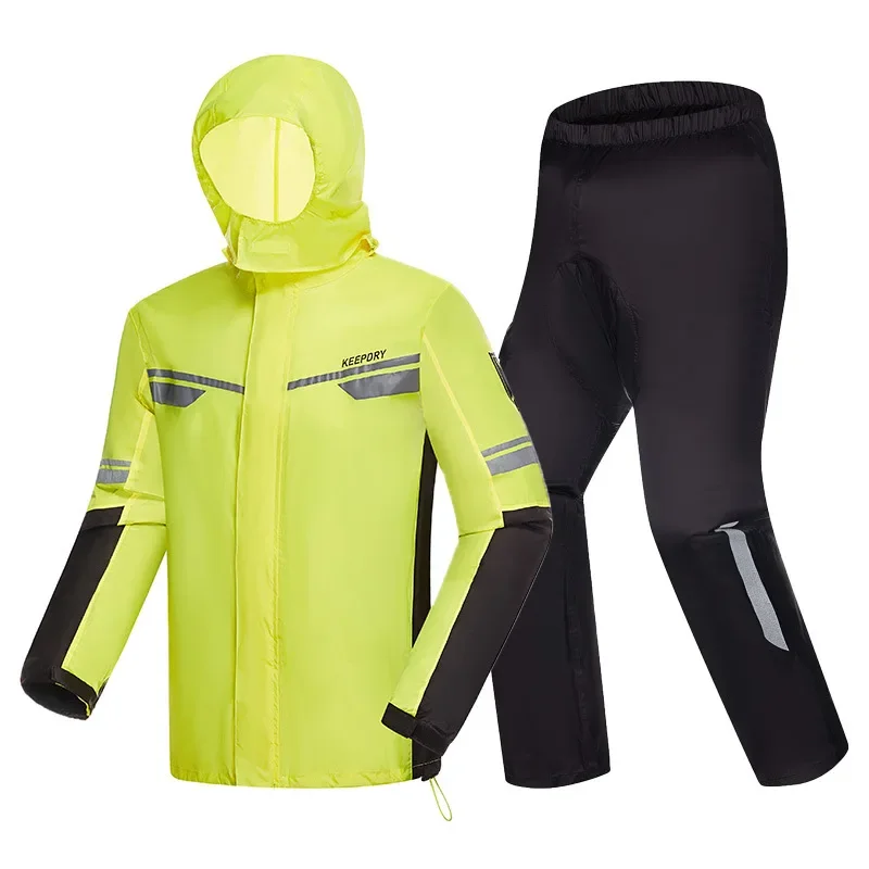 Motor split regenjas regenbroe - Motorcycle Rain Suit recensie en prijs