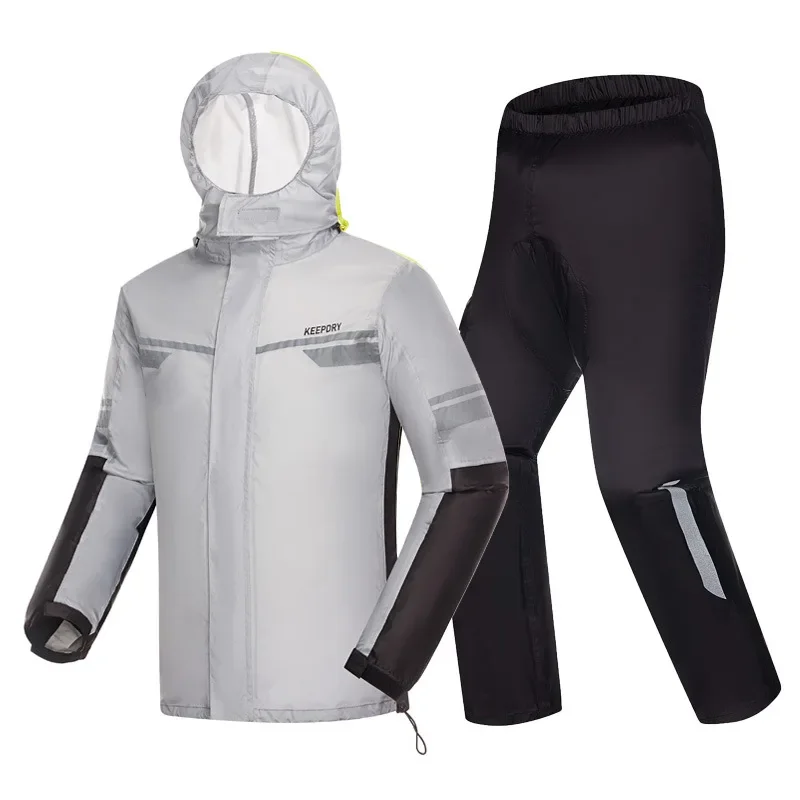 Motor split regenjas regenbroe - Motorcycle Rain Suit recensie en prijs