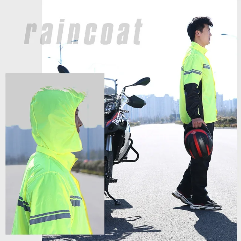 Motor split regenjas regenbroe - Motorcycle Rain Suit recensie en prijs