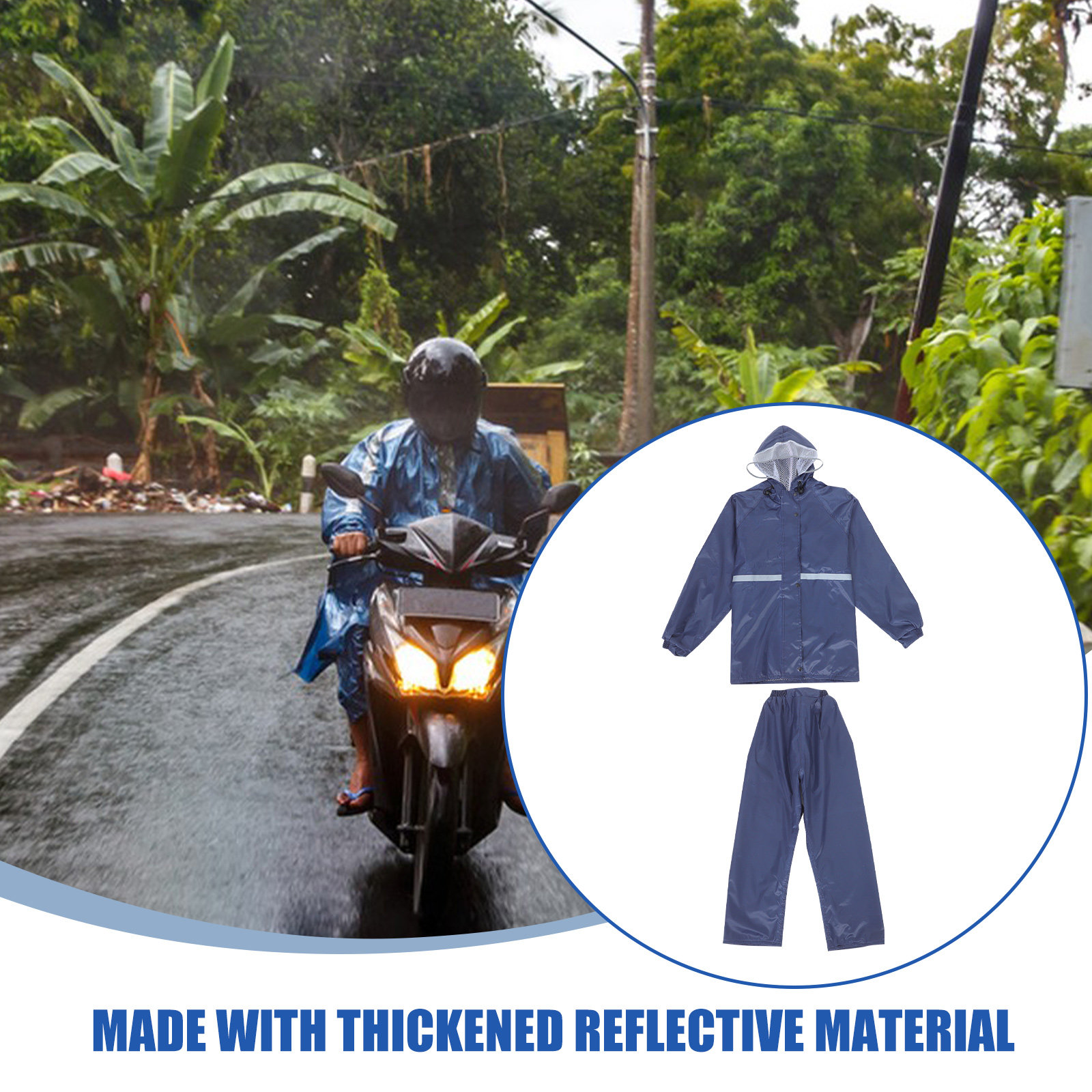 Reflecterende motorregenjas en - Motorcycle Rain Suit recensie en prijs